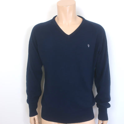 Vintage Christian Dior Monsieur Logo-Embroidered V-Neck Sweater