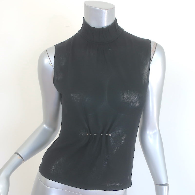 Vintage Gucci Tom Ford Pin-Embellished Mock Neck Top