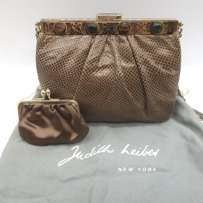 Vintage Judith Leiber Jeweled Lizard Skin 