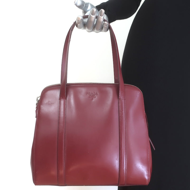 Vintage Prada 1995 Spazzolato Leather Top Handle Bag