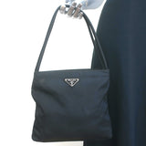 Vintage Prada Tessuto Nylon Small Shoulder Bag Black