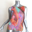 Vintage Vivienne Tam Printed Tank Top Multicolor Crinkled Olefin Size 2