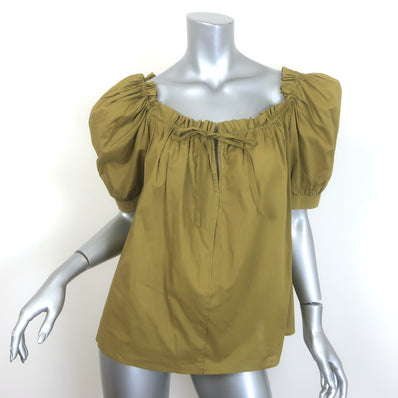 Vintage Yves Saint Laurent Puff Sleeve Tie-Neck Top