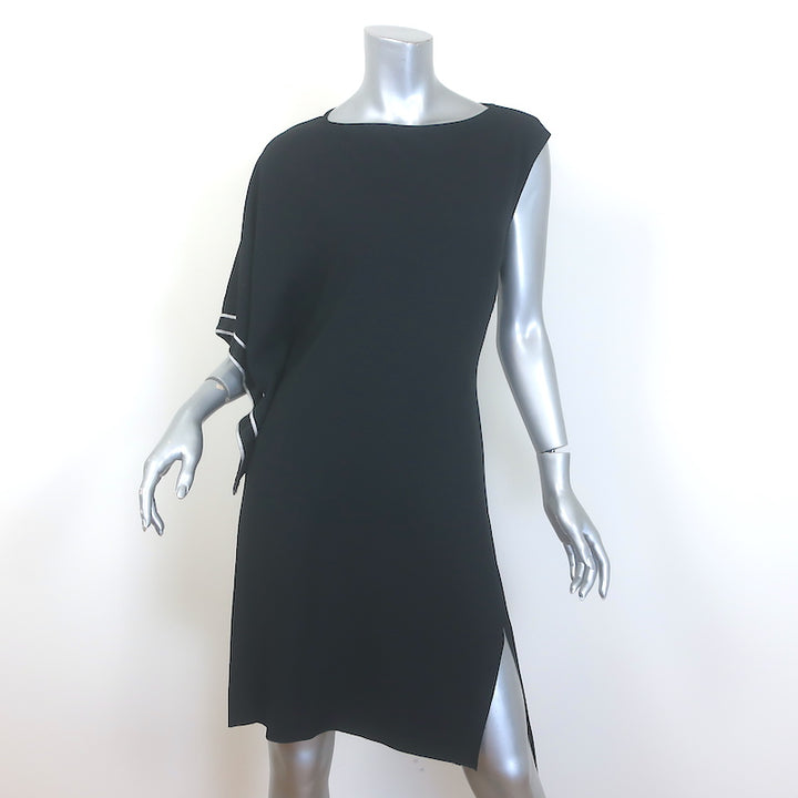 Vionnet Asymmetric One-Shoulder Dress Black