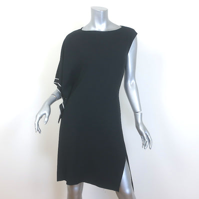 Vionnet Asymmetric One-Shoulder Dress Black