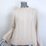 White + Warren Cashmere Cable Knit Sweater Cream Size Medium