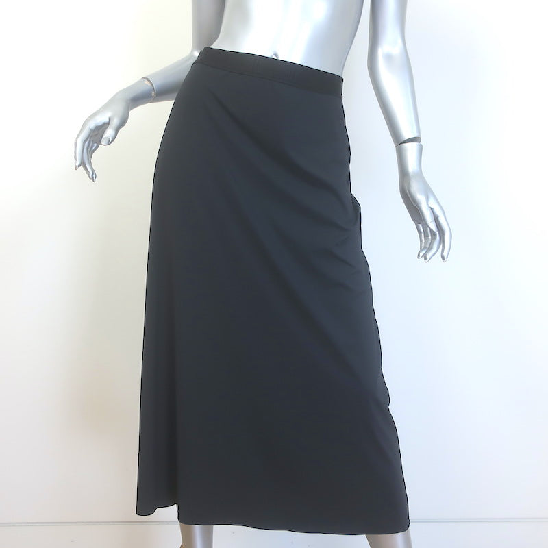 Wolford A-Line Midi Skirt Black Stretch Jersey Size Medium