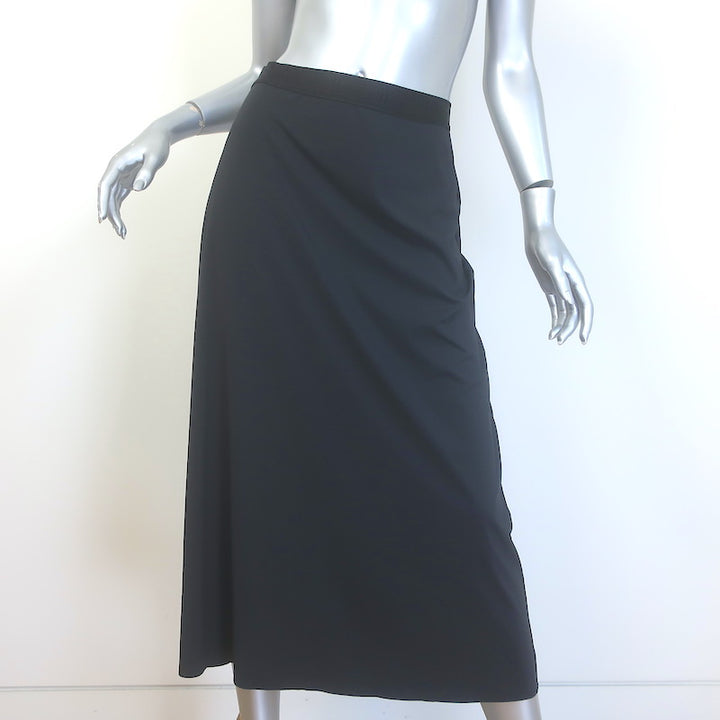 Wolford A-Line Midi Skirt Black Stretch Jersey Size Medium