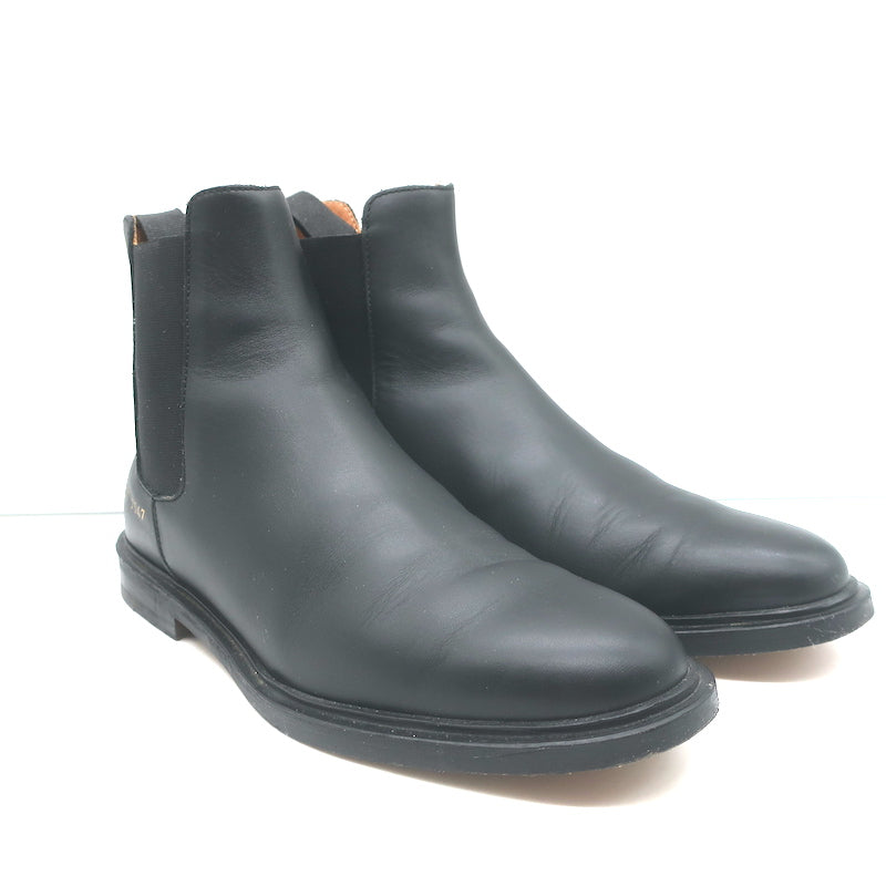 Woman by Common Projects Chelsea Boots Black Leather Size 37 Flat Ankle Boots