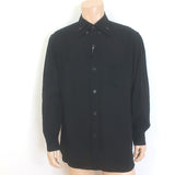 Yohji Yamamoto Pour Homme Double Collar Shirt Black Tencel Size 2 NEW