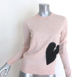 Zadig & Voltaire cashmere heart sweater in light pink (XS), pre-owned and authenticated luxury