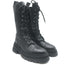 Zadig & Voltaire Ride Lace-Up High Combat Boots Black Leather Size 39