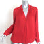 Zadig & Voltaire Tink Blouse Red Satin Size Medium Long Sleeve Top