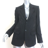 Zadig & Voltaire Unisex Vanille Strass Manifesto Blazer Black Size 34 NEW