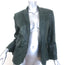 Zadig & Voltaire Verys Leather Blazer Dark Green Size 42 Open-Front Jacket