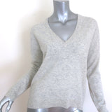 Zadig & Voltaire Vivi Brod Patch Cashmere Sweater Light Gray Size Extra Small