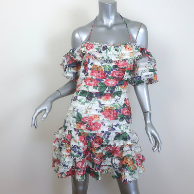 Zimmermann Allia Pintuck Halter Mini Dress 