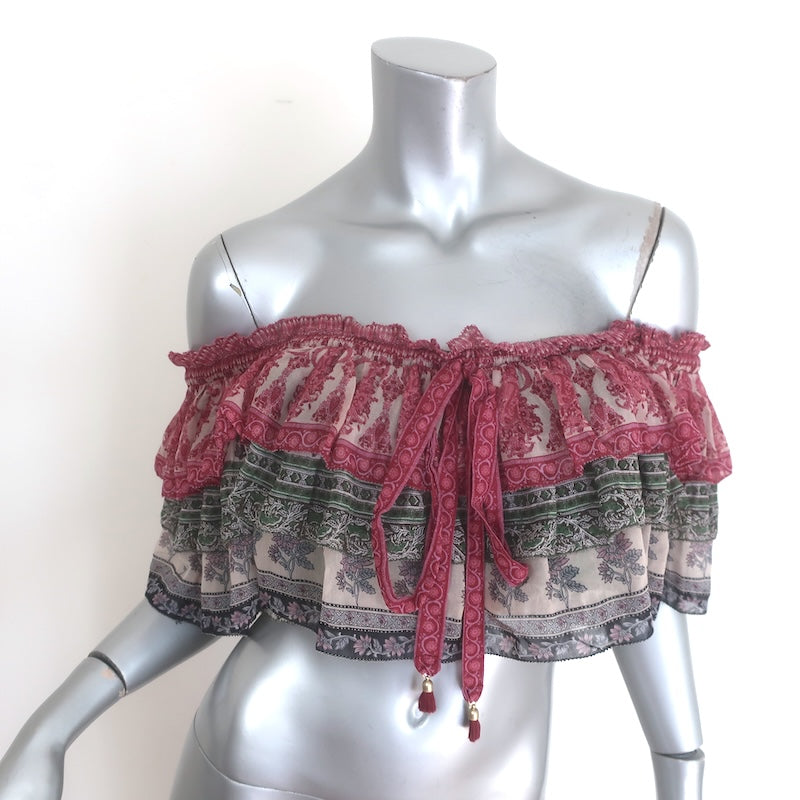 Zimmermann Amari Off-Shoulder Crop Top 