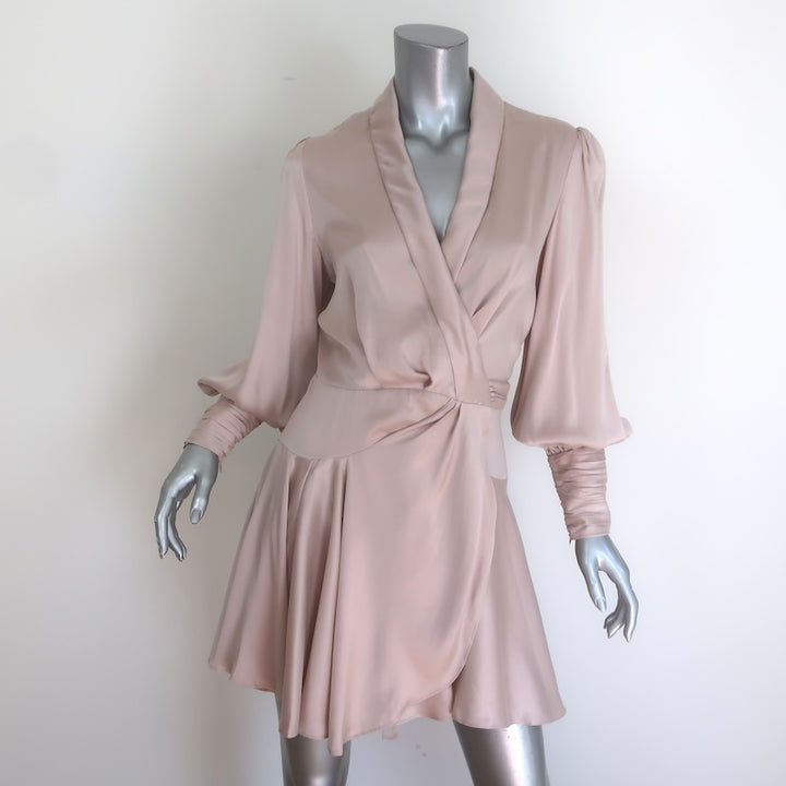 Zimmermann Blouson-Sleeve Mini Wrap Dress