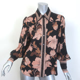 Zimmermann Concert Peonies Shirt Black Floral Print