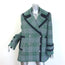 Zimmermann Double Breasted Prince of Wales Check Coat Green Size 3