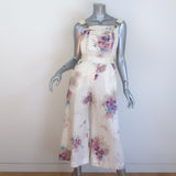 Zimmermann Jude Floral Print Overalls Cream Linen Size 1