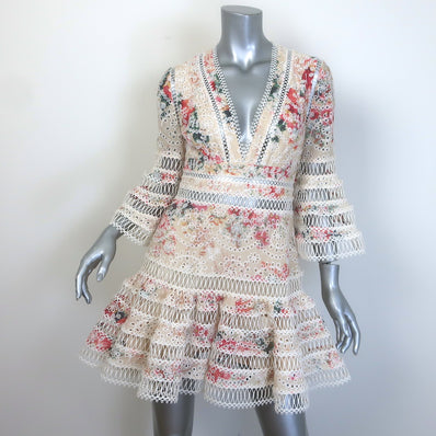 Zimmermann Laelia Diamond Flutter Mini Dress