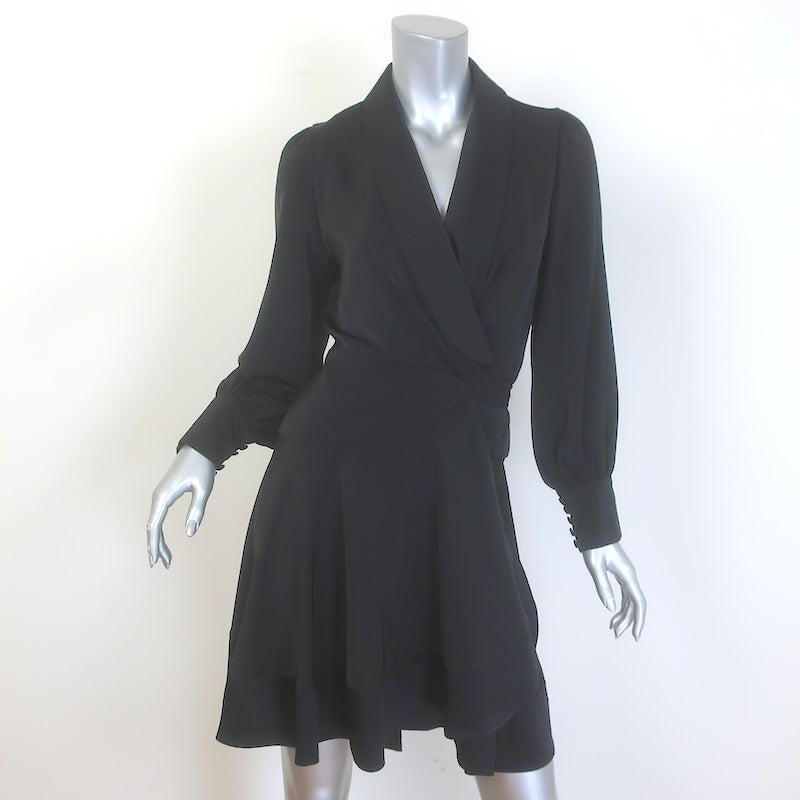 Zimmermann Long Sleeve Mini Wrap Dress 