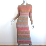 Zimmermann midi sweater dress in multi-color mouline ribbed knit, authentic pre-owned luxury