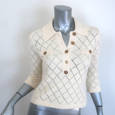 Zimmermann Matchmaker Pointelle Knit Polo Top