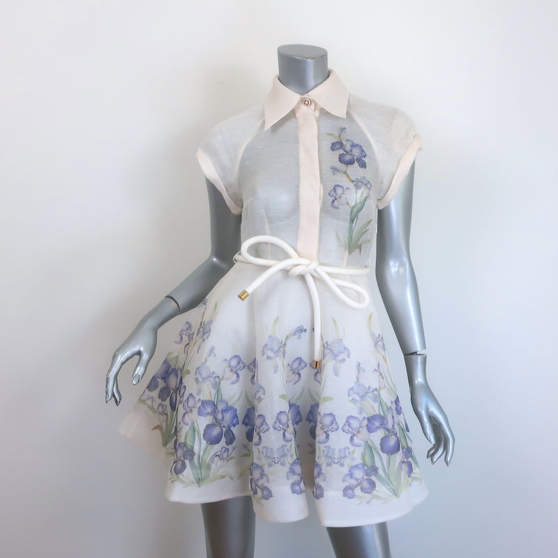 Zimmermann Natura Flip Belted Mini Dress