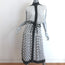 Zimmermann Polka Dot Belted Midi Dress White/Black Silk Crepe Size 1