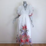 Zimmermann Poppy Shirred Waist Midi Dress 