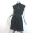 Zimmermann Roll Collar Belted Mini Dress Black Twill Size 0