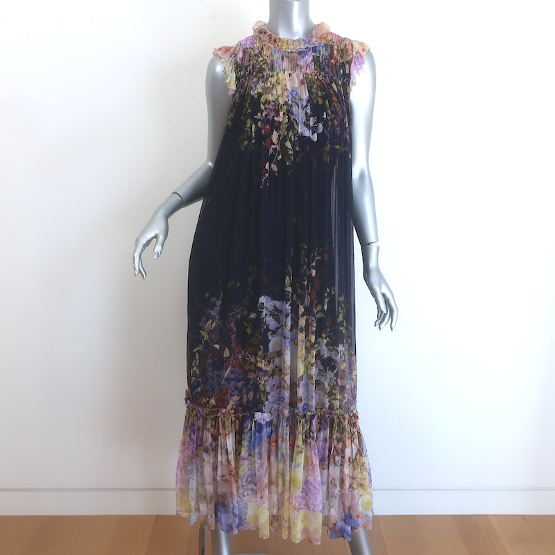 Zimmermann Sleeveless Shirred Maxi Dress 