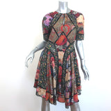 Zimmermann Trinity Artisan Patchwork Dress Multicolor Cotton-Silk Size 0