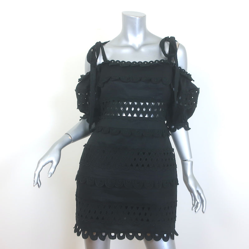 Zimmermann Verity Dot Off Shoulder Dress Noir 2 Zimmermann Verity Dot Off Shoulder Dress Noir 2