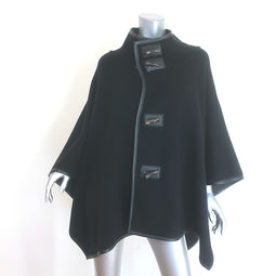 Zoe Couture Reversible Toggle Poncho Black & Gray