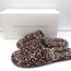 Veronica Beard Slipper Sandals Gillian White/Espresso Leopard Print Size 8 NEW