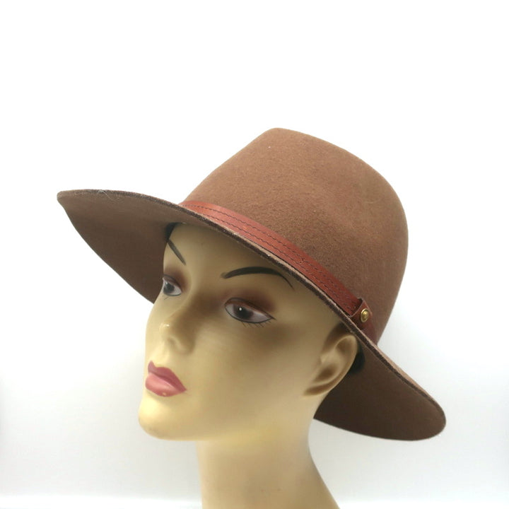 Rag &amp; Bone Floppy Brim Fedora Hat Brown Wool Size Medium
