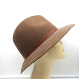 Rag & Bone Floppy Brim Fedora Hat Brown Wool Size Medium