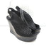 Calleen Cordero Platform Wedge Sandals Felipa Black Snake-Print Leather Size 6