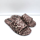 Veronica Beard Slipper Sandals Gillian White/Espresso Leopard Print Size 8 NEW