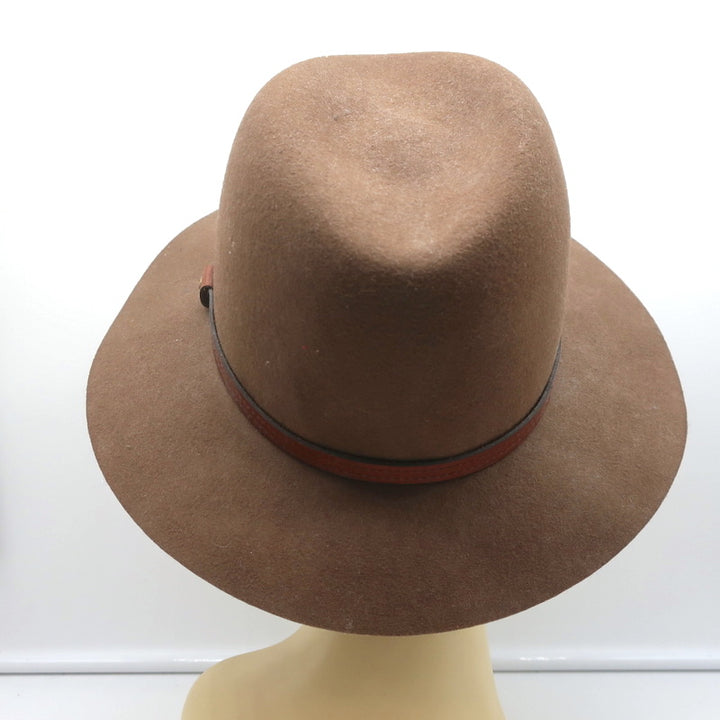 Rag &amp; Bone Floppy Brim Fedora Hat Brown Wool Size Medium