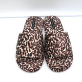 Veronica Beard Slipper Sandals Gillian White/Espresso Leopard Print Size 8 NEW