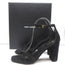 Saint Laurent Loulou Crisscross Sandals Black Suede Size 37.5 Ankle Strap Heels