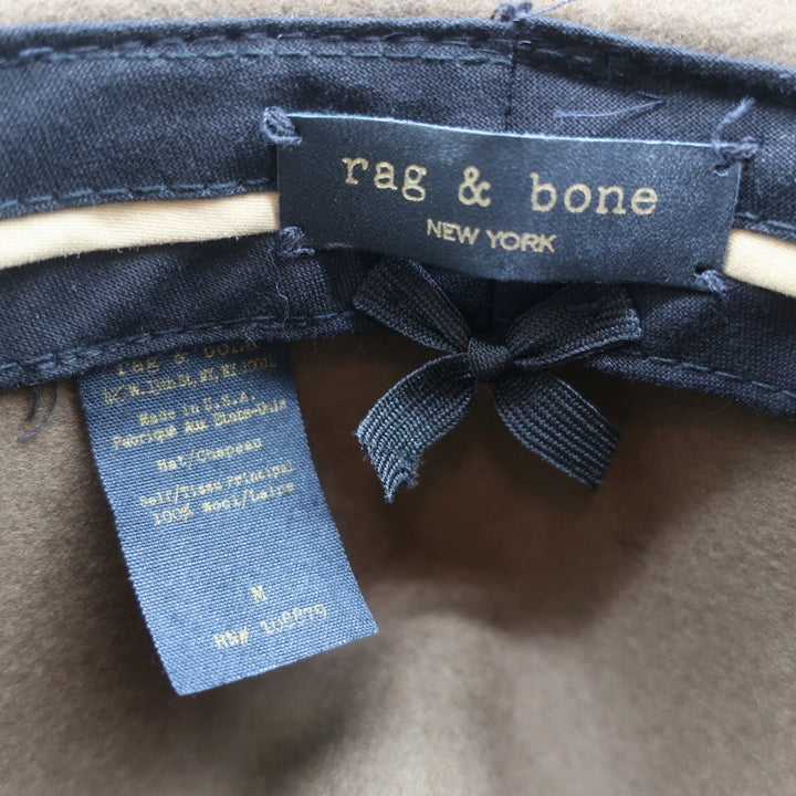 Rag &amp; Bone Floppy Brim Fedora Hat Brown Wool Size Medium
