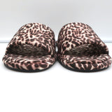 Veronica Beard Slipper Sandals Gillian White/Espresso Leopard Print Size 8 NEW