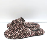 Veronica Beard Slipper Sandals Gillian White/Espresso Leopard Print Size 8 NEW