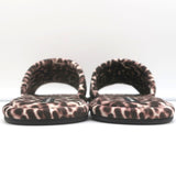 Veronica Beard Slipper Sandals Gillian White/Espresso Leopard Print Size 8 NEW